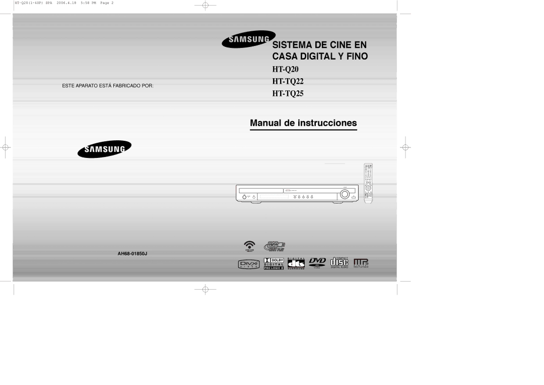 Samsung HT-Q20R/ELS, HT-TQ25R/ELS manual Guide dutilisation 