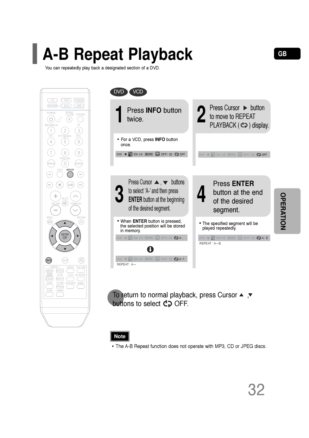 Samsung HT-Q20R/XFU, HT-TQ22R/XFU, HT-TQ25R/XFO, HT-TQ22R/XFO manual Press Info button twice, Press Enter 