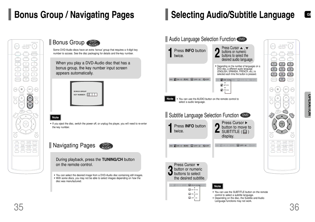 Samsung HT-TWP32R/EDC manual 1Press Info button twice, Press Info button Press Cursor Button to move to 1twice, Display 