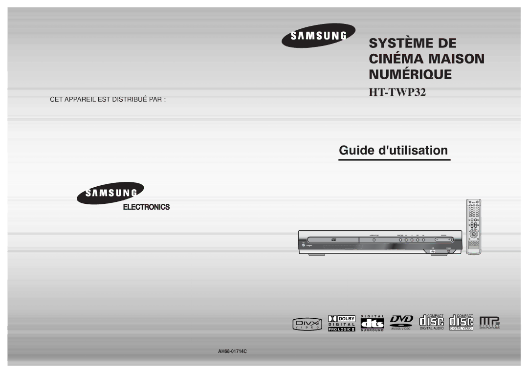 Samsung HT-TWP32R/EDC, HT-TWP32R/ELS manual Guide dutilisation 