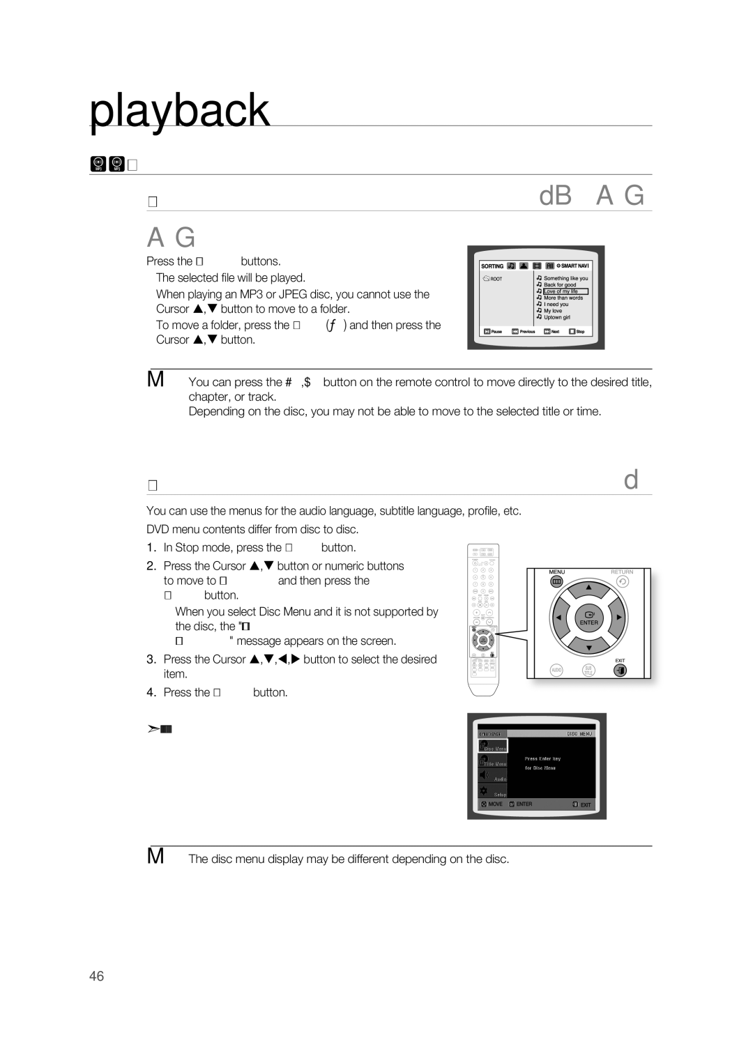 Samsung HT-TWZ315 manual Using the Disc menu 