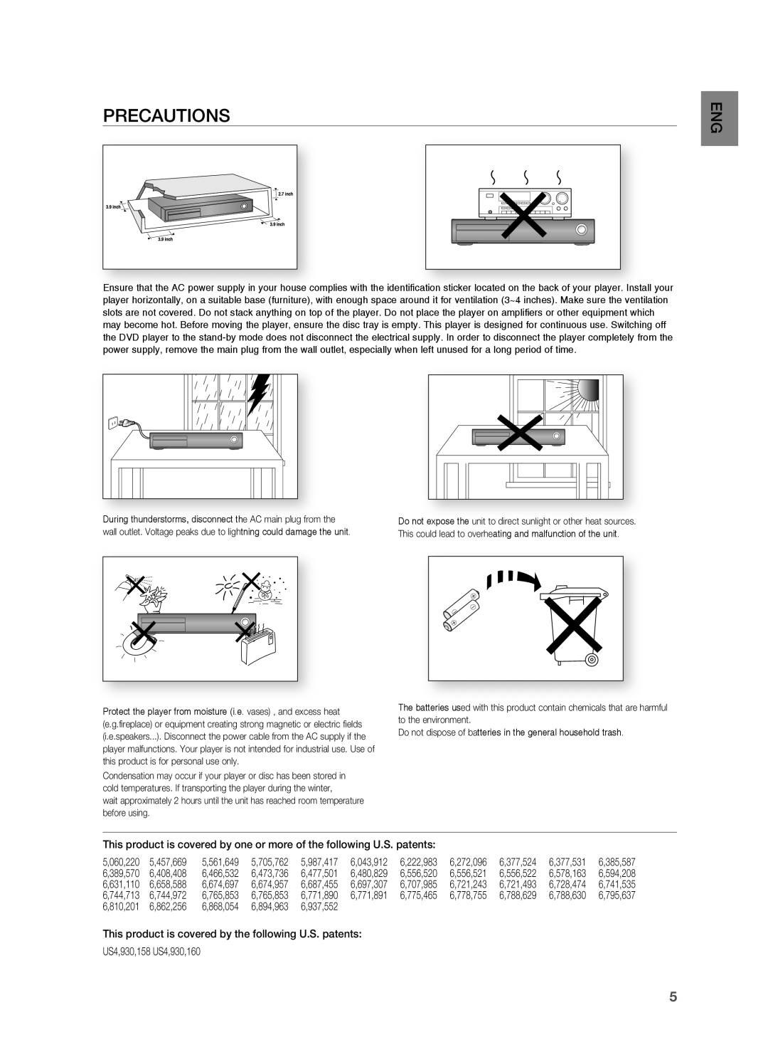 Samsung HT-TWZ315 manual PrECAUtiOnS 