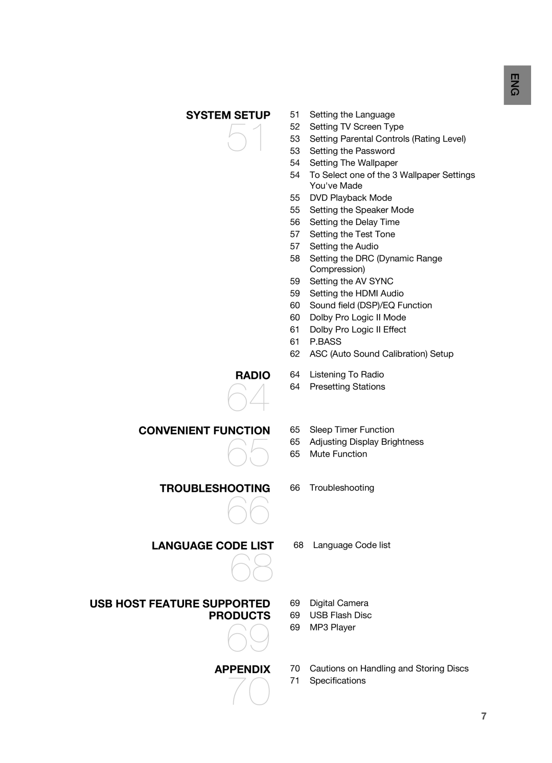 Samsung HT-TWZ415 user manual 61 P.BASS 