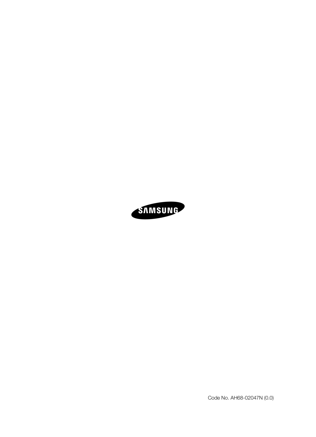 Samsung HT-TWZ415 user manual Code No. AH68-02047N0.0 