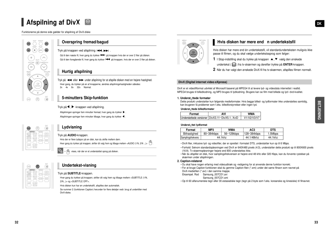 Samsung HT-TX500R/XEE manual Afspilning af DivXDivX 