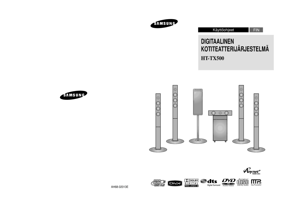 Samsung HT-TX500R/XEF, HT-TX500T/ADL, HT-TX500R/XET, HT-TX500R/XEO, HT-TX500R/XEE manual Digital Home Cinema System 