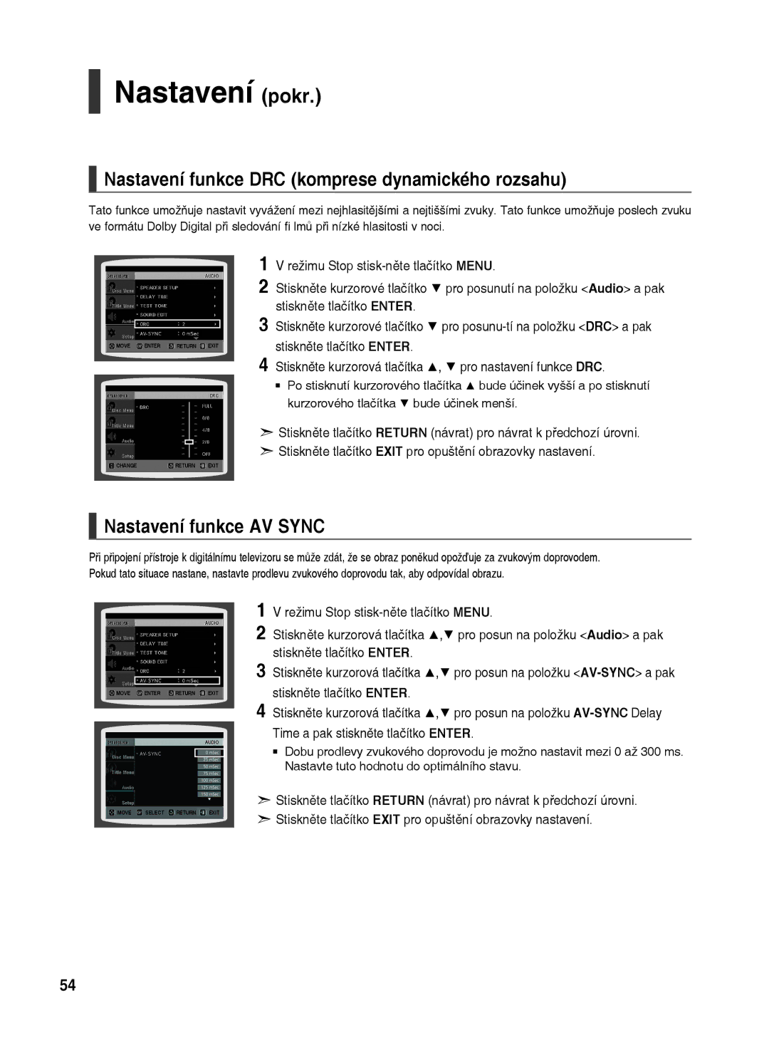 Samsung HT-TX500R/XEO manual Change Return Exit 