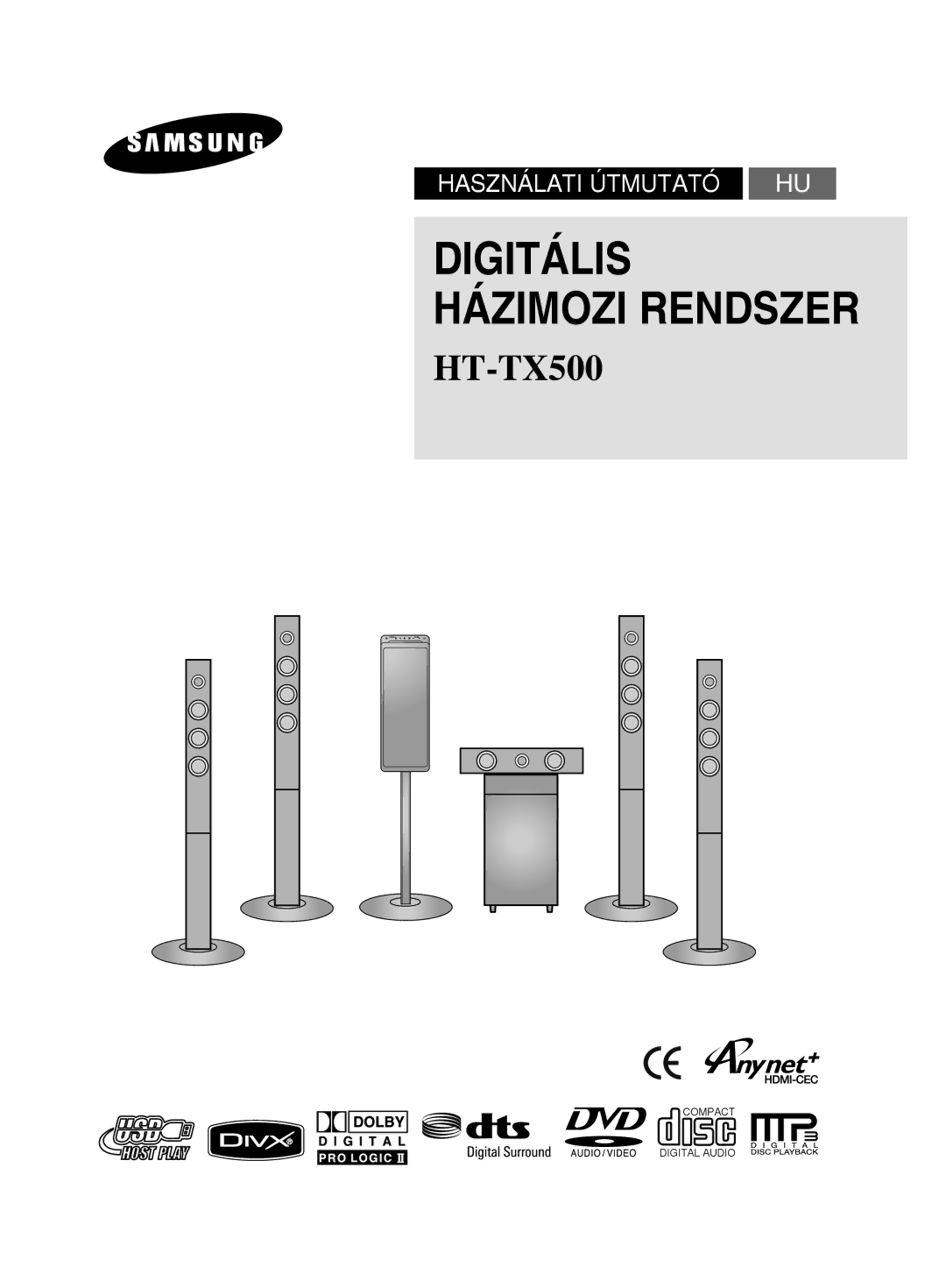 Samsung HT-TX500R/XEE, HT-TX500R/XET, HT-TX500R/XEO manual Digitális Házimozi Rendszer 