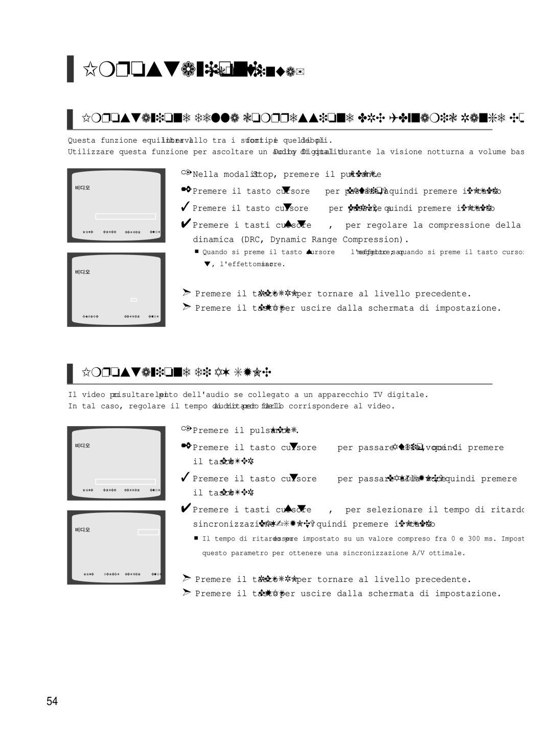 Samsung HT-TX500R/XET manual Impostazione di AV Sync 