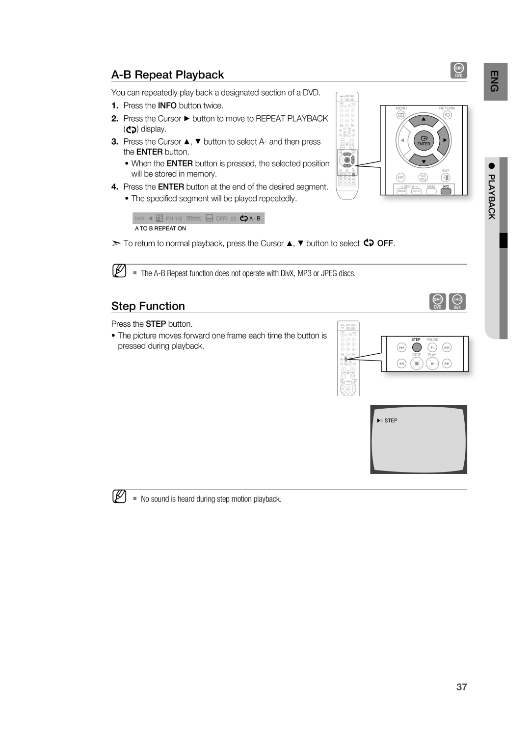 Samsung HT-TX715 user manual Step Function 