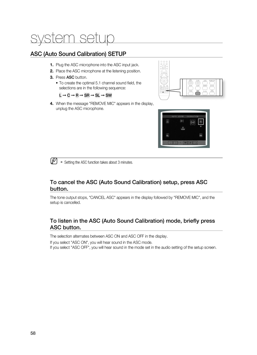 Samsung HT-TX715 user manual System setup 