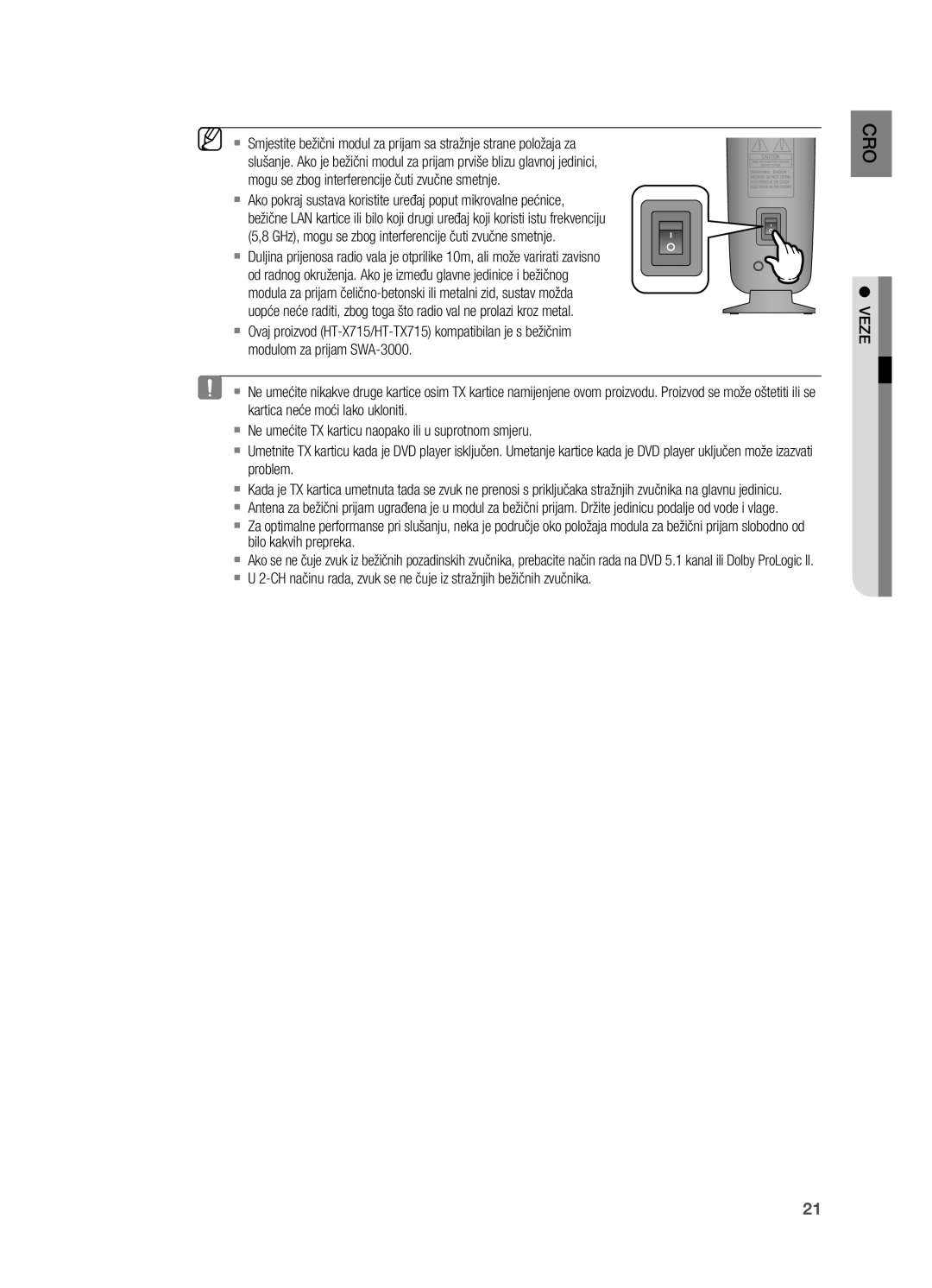 Samsung HT-X715T/EDC, HT-TX715T/EDC manual Cro 