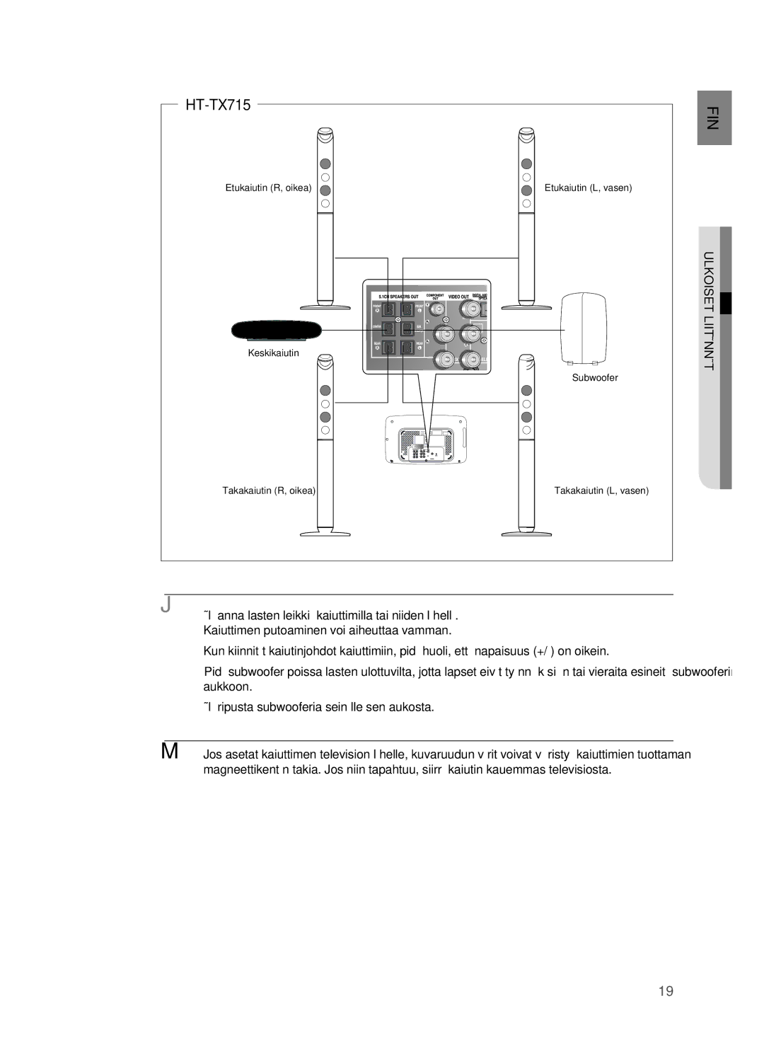 Samsung HT-X715T/XEE, HT-TX715T/XEE manual 