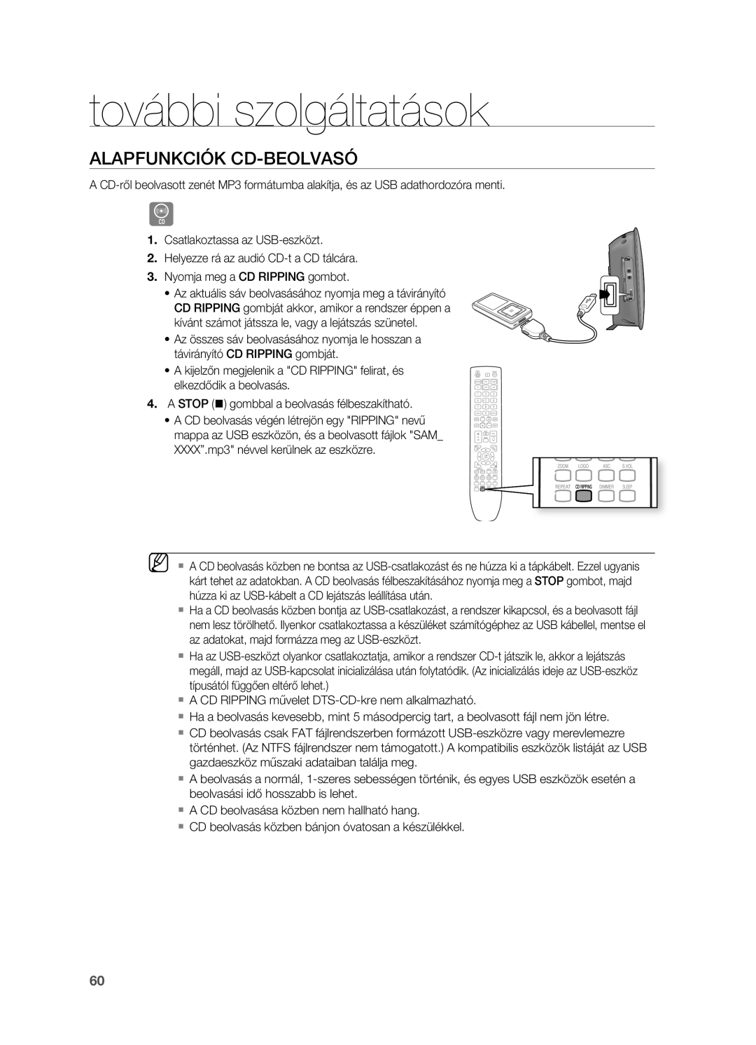 Samsung HT-TX725GT/EDC, HT-X725T/EDC, HT-X725GT/XET, HT-X725GT/EDC manual ALAPFUNKCIóK CD-BEOLVASó 