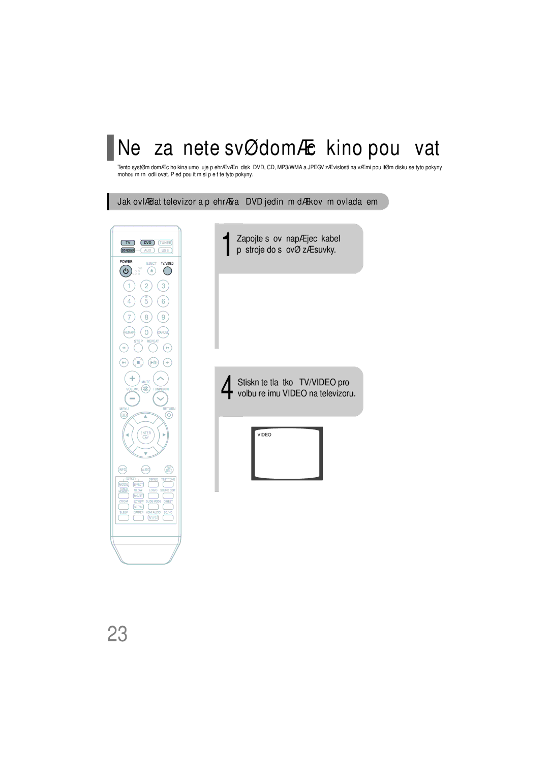 Samsung HT-TXQ100R/ELS, HT-XQ100WR/ELS, HT-XQ100T/XEH manual Než začnete své domácí kino používat 