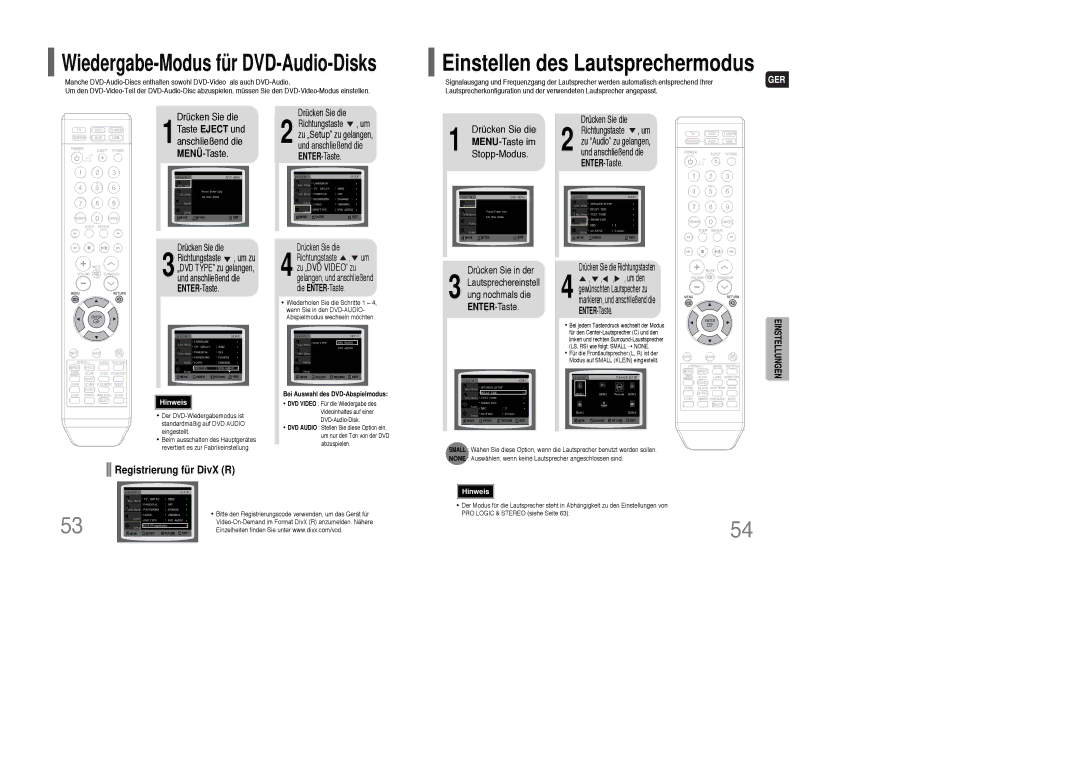 Samsung HT-XQ100R/ELS, HT-TXQ100T/ADL Drücken Sie die 1Taste Eject und anschließend die MENÜ-Taste, Drücken Sie in der 