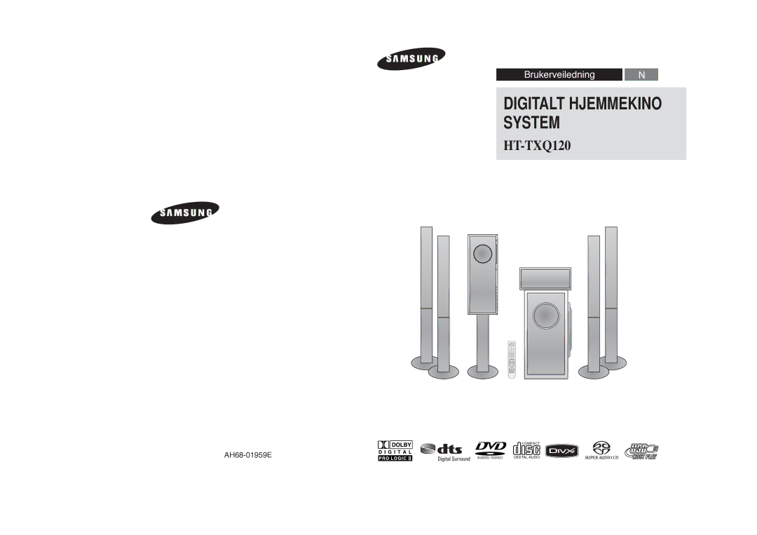 Samsung HT-TXQ120R/XEE manual Digitalt Hjemmekino System 