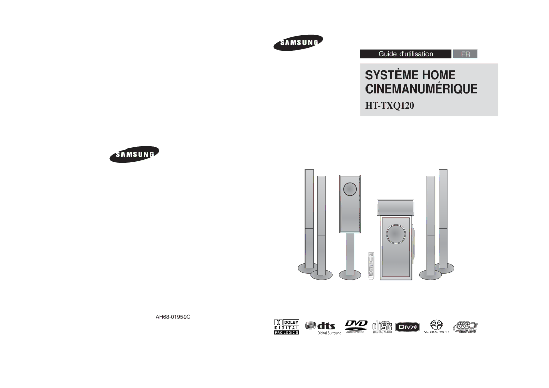 Samsung HT-TXQ120R/XEF manual Système Home Cinemanumérique 