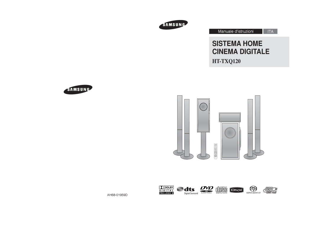 Samsung HT-TXQ120R/XET manual Sistema Home Cinema Digitale 