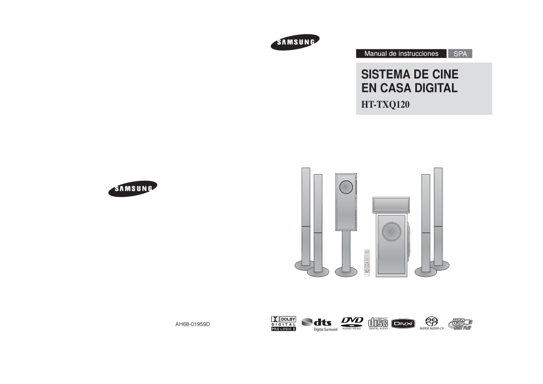 Samsung HT-TXQ120R/XET manual Sistema DE Cine EN Casa Digital 