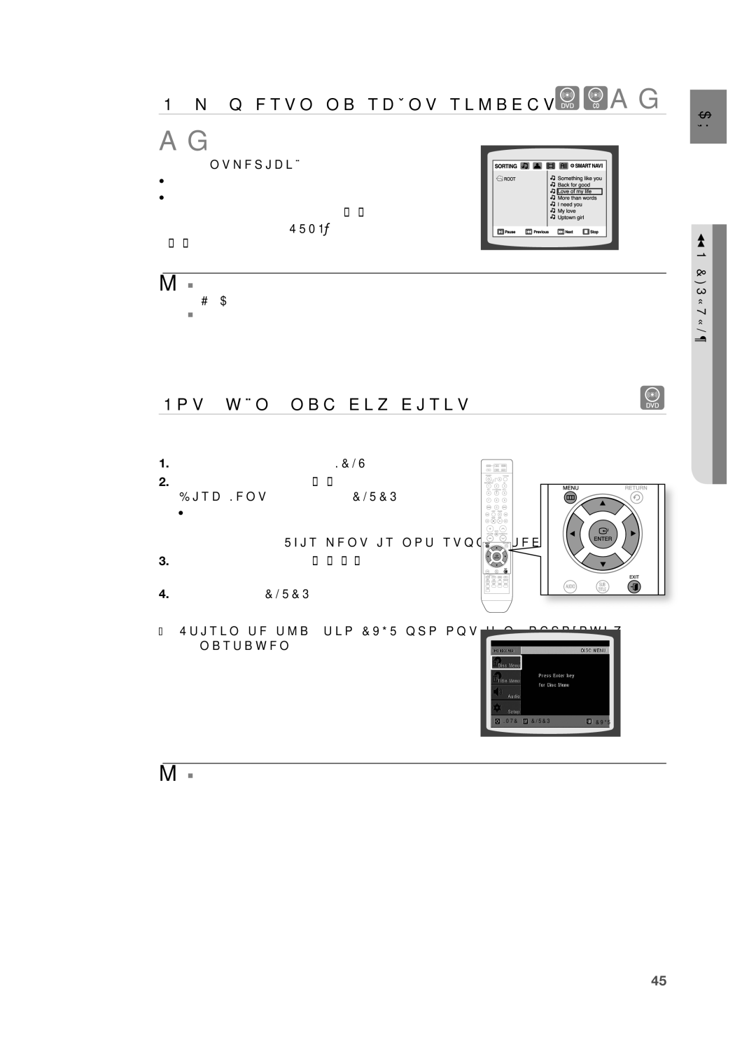 Samsung HT-Z210R/EDC, HT-TZ212R/EDC, HT-Z310R/EDC, HT-TZ315R/EDC manual Používání nabídky disku, , 