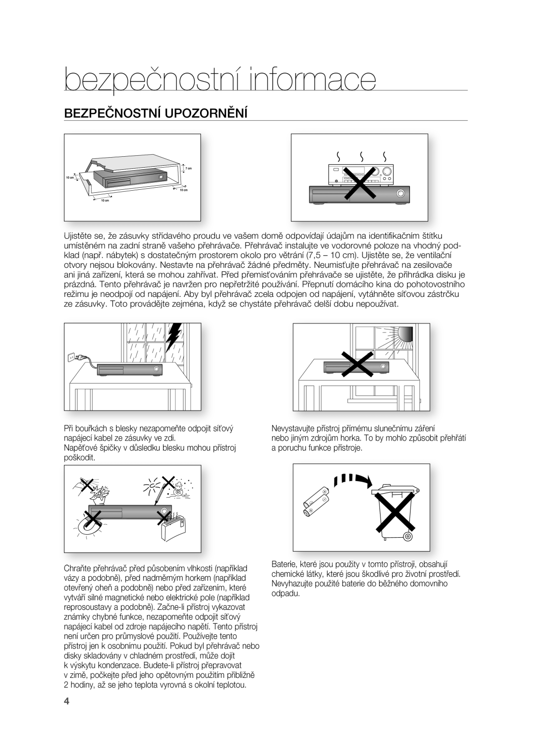 Samsung HT-Z310R/EDC, HT-TZ212R/EDC manual Bezpečnostní UPOZOrNĚNÍ, Ujistěte se, že zásuvky střídavého u ve vašem domě 