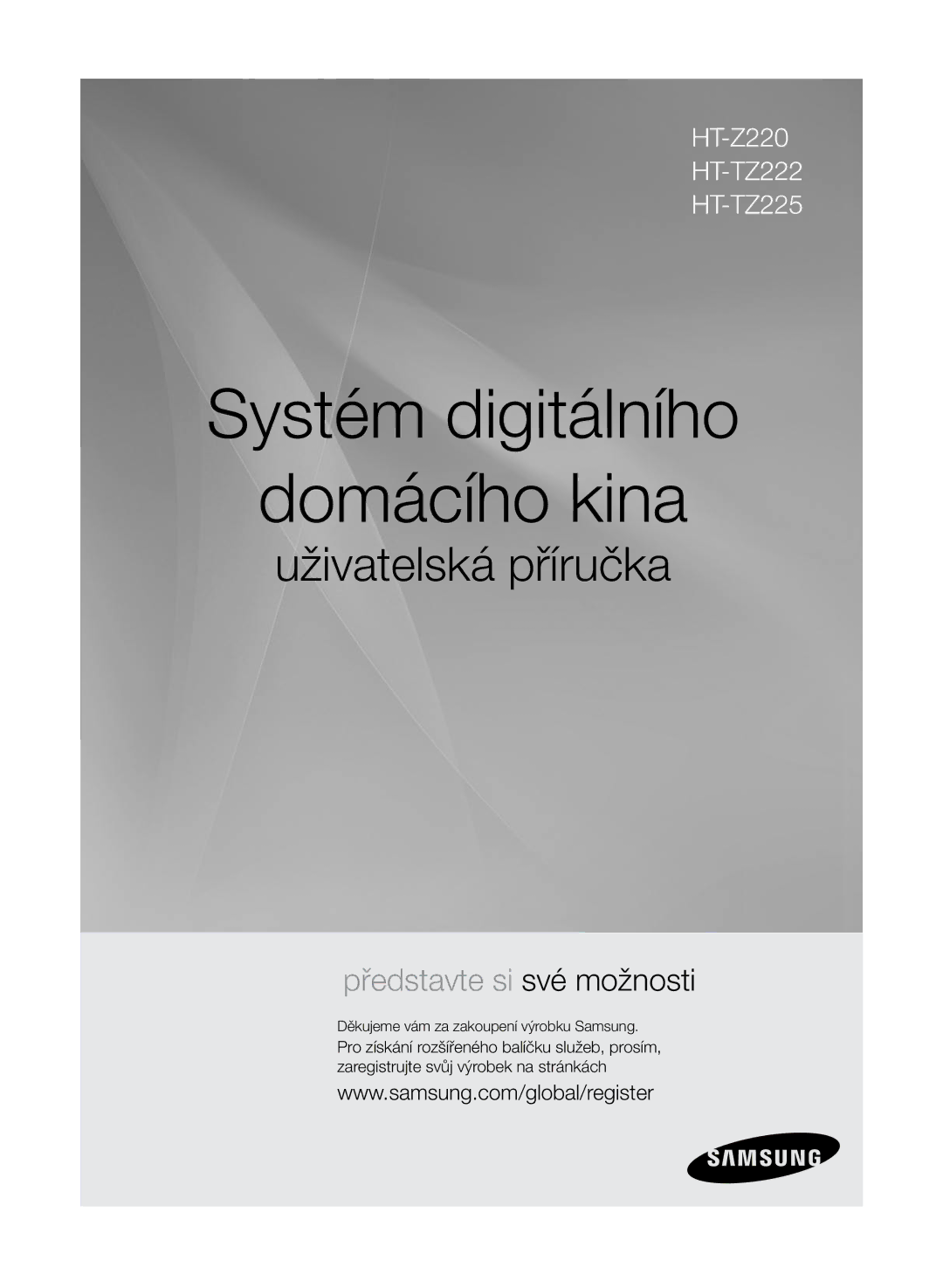 Samsung HT-Z220R/EDC, HT-TZ222R/EDC manual Systém digitálního Domácího kina, Děkujeme vám za zakoupení výrobku Samsung 