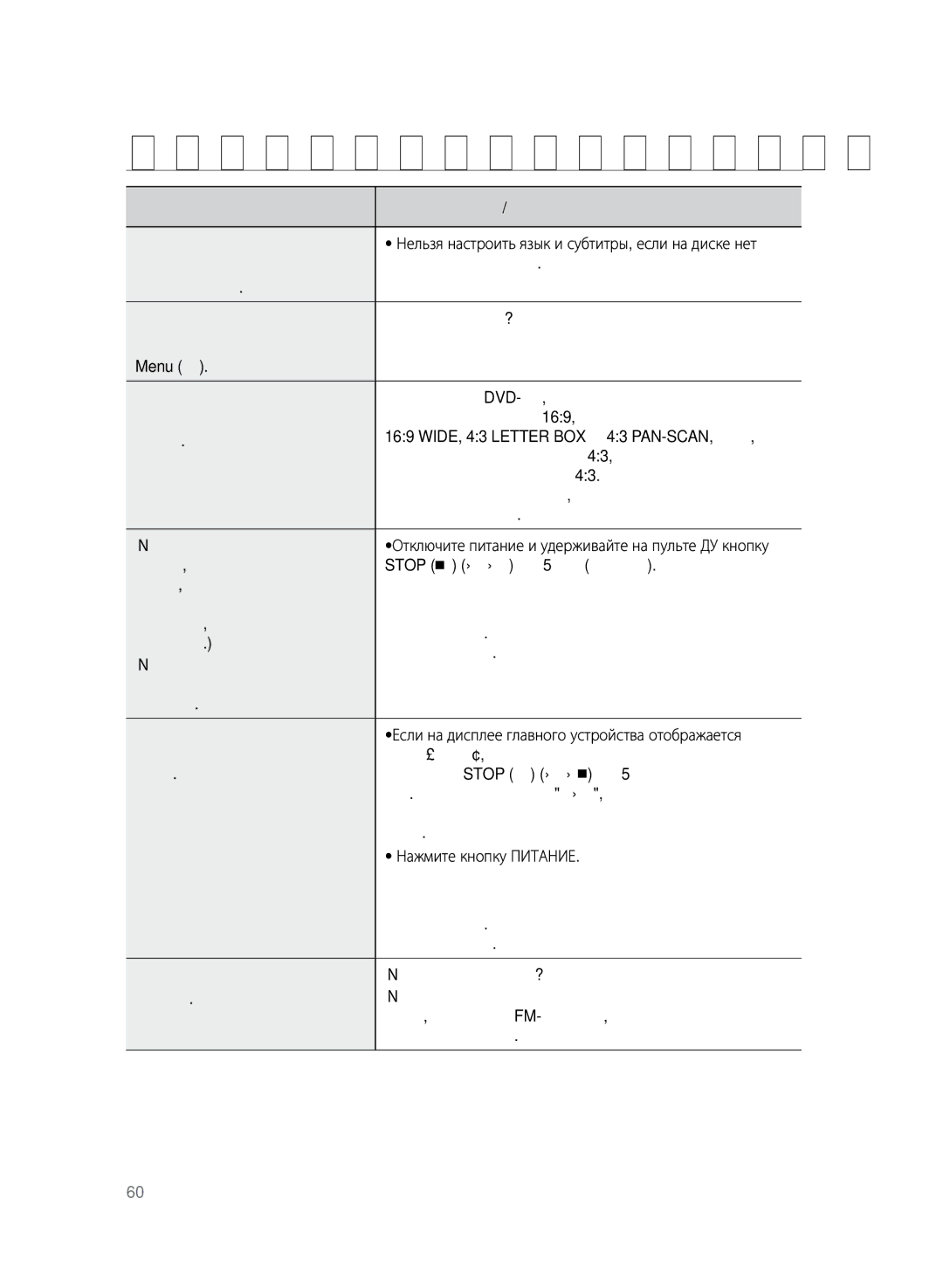 Samsung HT-TZ225RS/XER manual Изображения, Могут просматриваться только с форматом кадра, Выберите подходящий формат кадра 