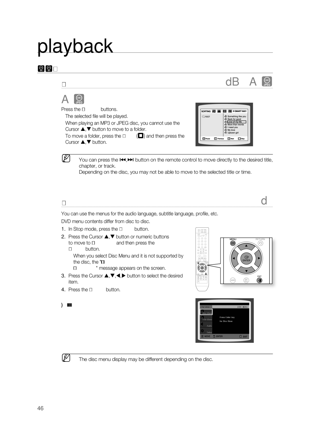 Samsung HT-TZ312, HT-Z310 manual Using the Disc menu 