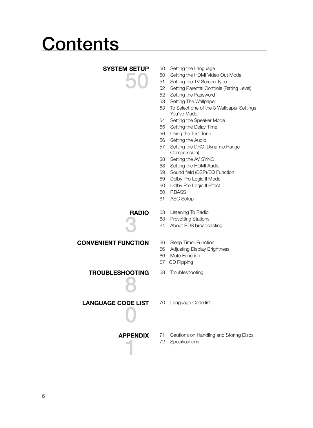 Samsung HT-TZ325R/EDC manual 60 P.BASS 