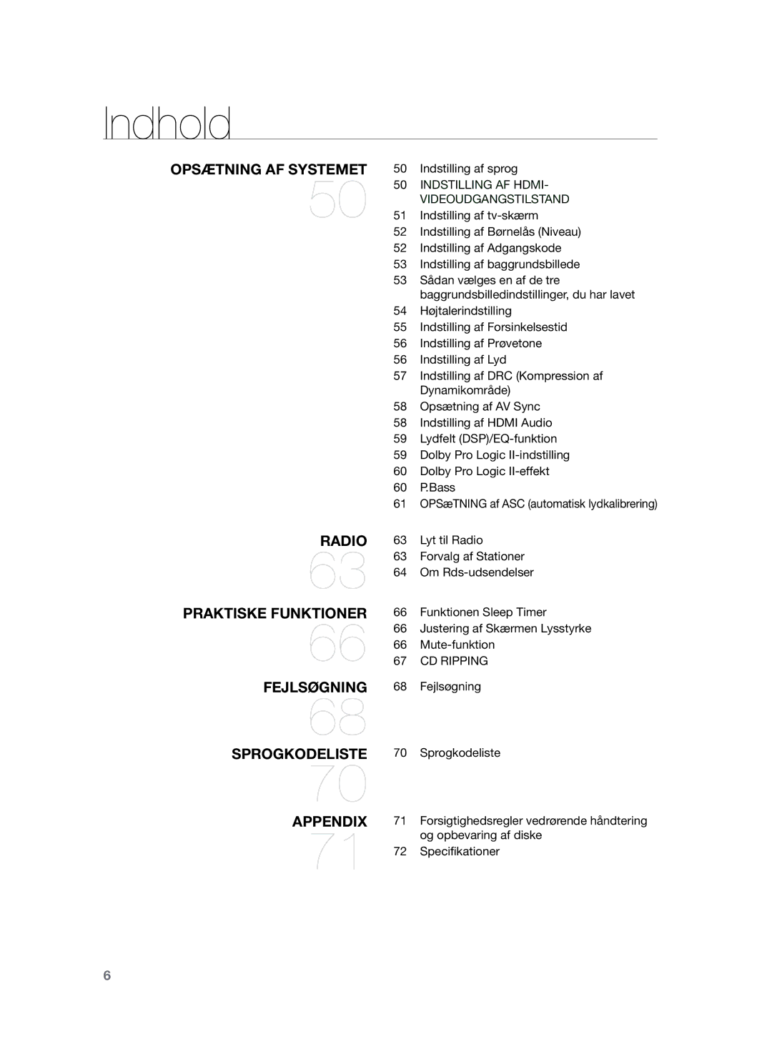 Samsung HT-TZ325R/XEE, HT-Z320R/XEE manual Indstilling af sprog, CD Ripping 