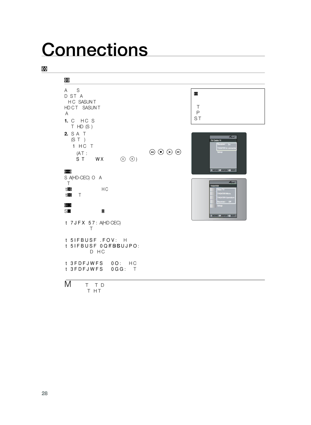 Samsung HT-TZ325T/ADL, HT-TZ425T/ADL manual Using Anynet+HDMI-CEC, If you select the TV, If you select the Theatre, Button 