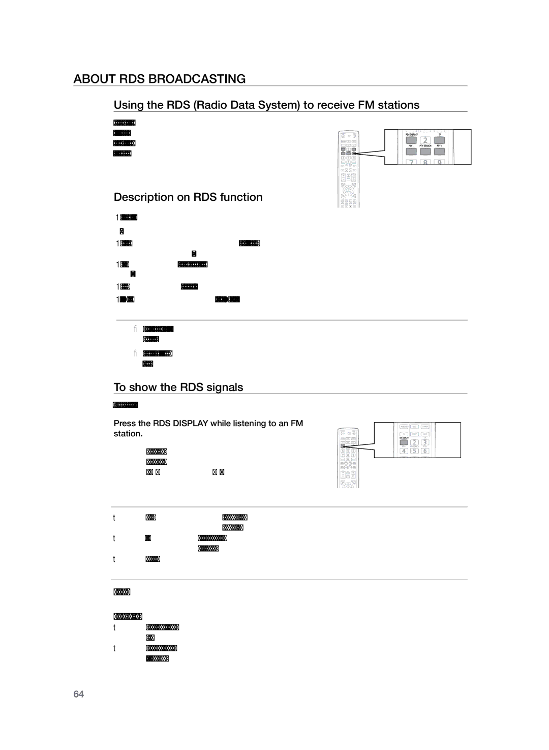 Samsung HT-TZ325T/ADL, HT-TZ425T/ADL manual About RDS broadcasting, Using the RDS Radio Data System to receive FM stations 