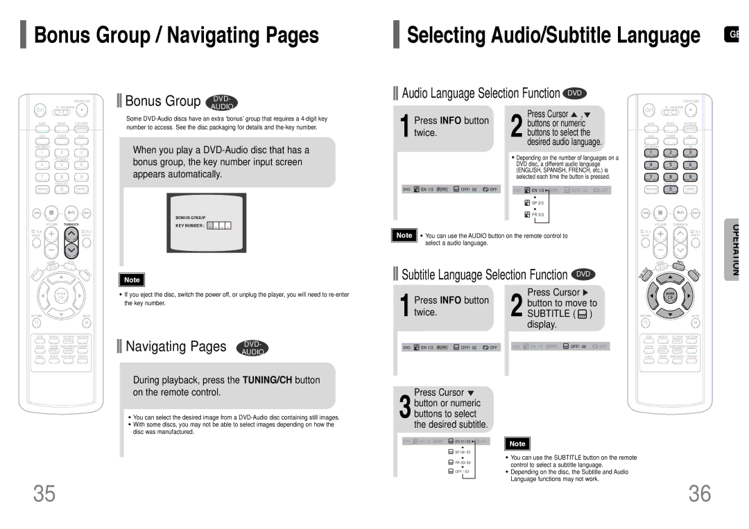 Samsung HT-TP33KR/XFO manual 1Press Info button twice, Press Info button Press Cursor Button to move to 1twice, Display 