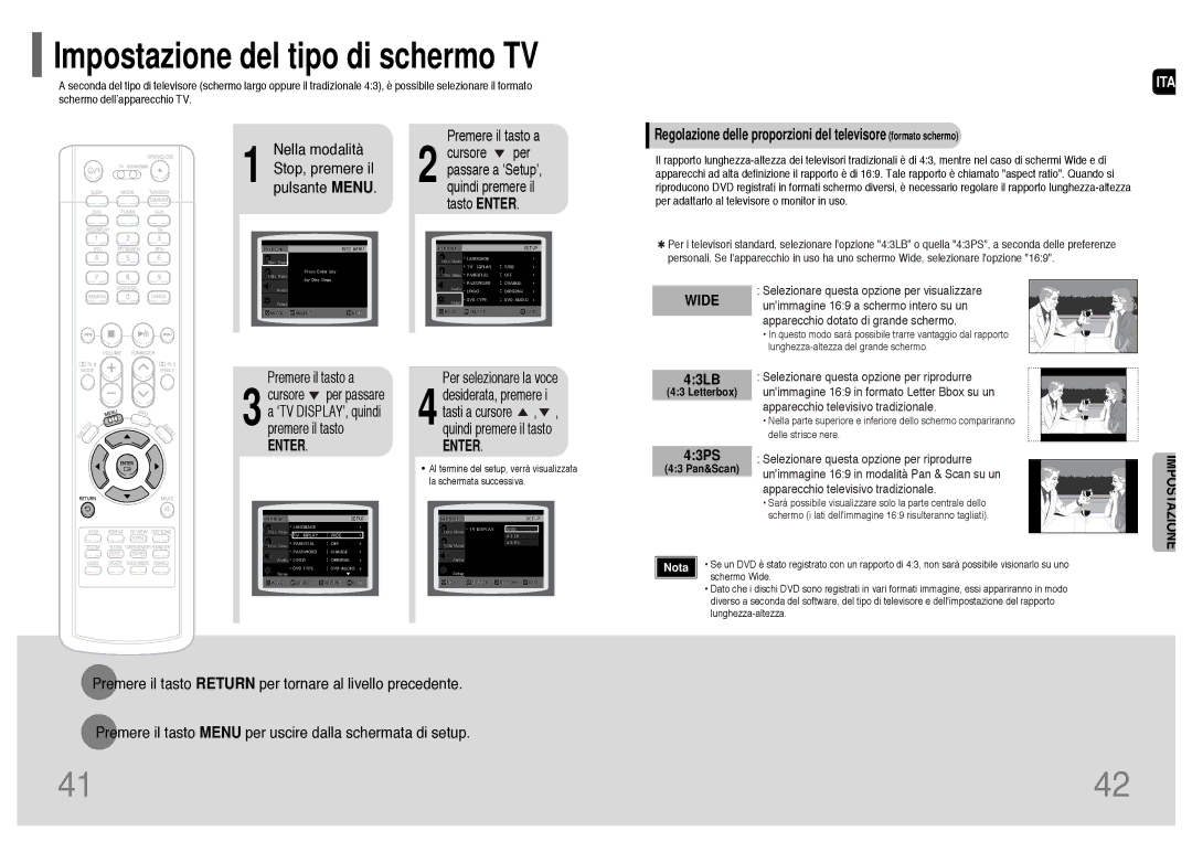 Samsung HT-TP33R/ELS, HT-UP30R/EDC, HT-UP30R/ELS, HT-TP33R/EDC manual 43PS, 43 Pan&Scan 