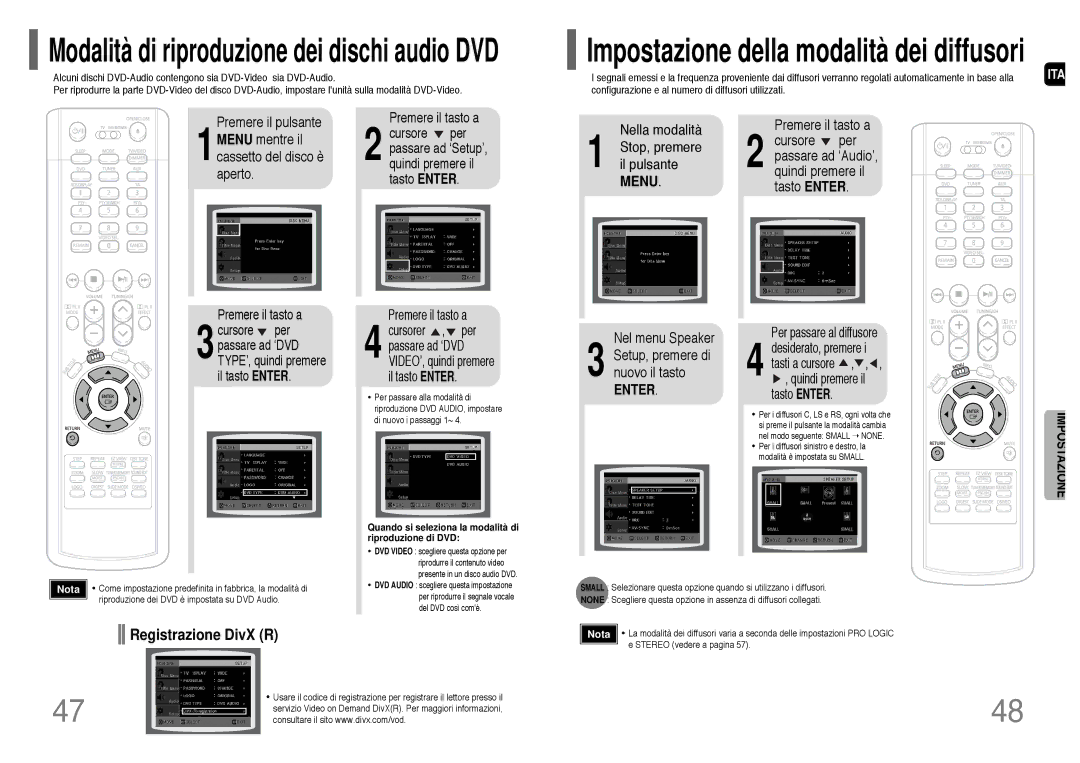 Samsung HT-UP30R/ELS Modalità di riproduzione dei dischi audio DVD, Quando si seleziona la modalità di riproduzione di DVD 