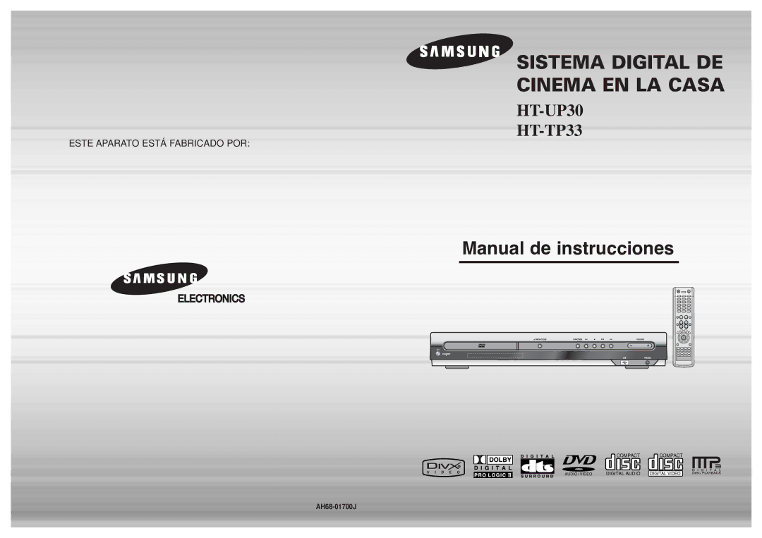 Samsung HT-UP30R/ELS manual Manual de instrucciones 