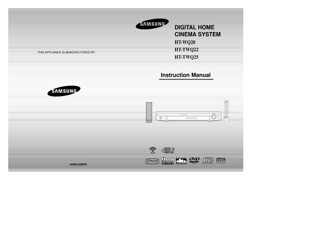 Samsung HT-WQ20R/ELS manual AH68-01887B 