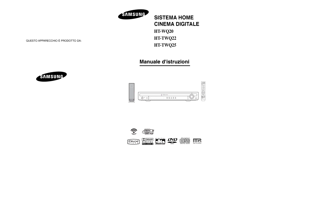 Samsung HT-WQ20R/ELS manual Manuale distruzioni 