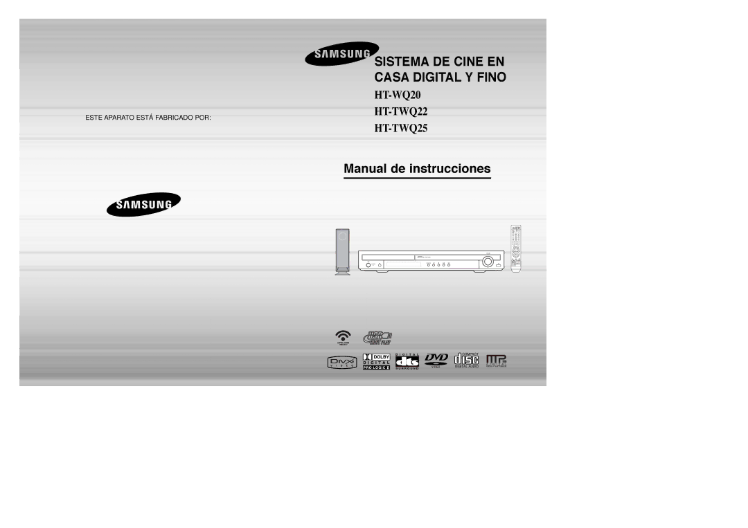 Samsung HT-WQ20R/ELS manual Manual de instrucciones 