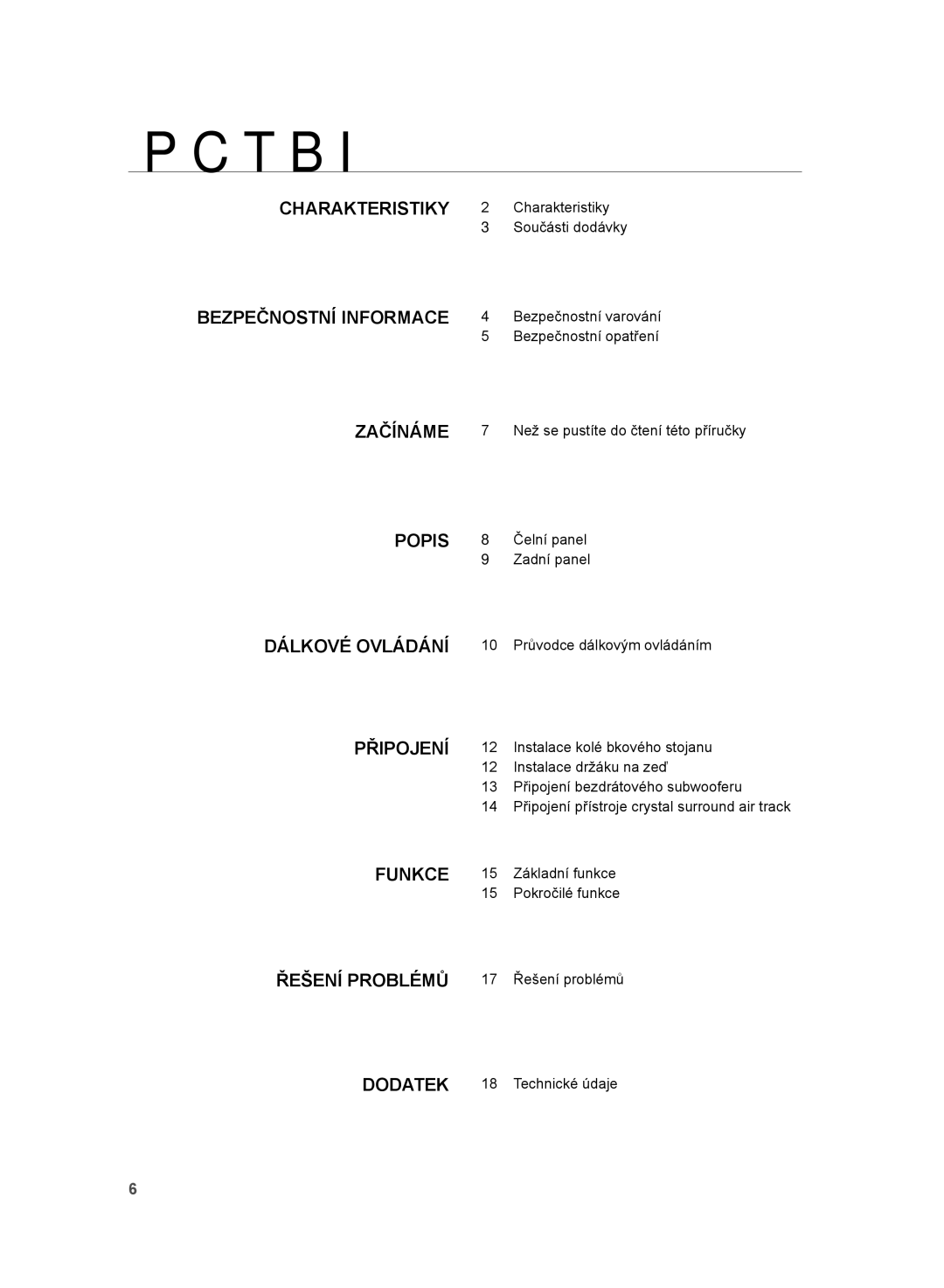 Samsung HT-WS1R/EDC, HT-WS1G/EDC, HT-WS1R/XEF, HT-WS1G/XEF, HT-SB1G/XEF manual Obsah, Připojení 