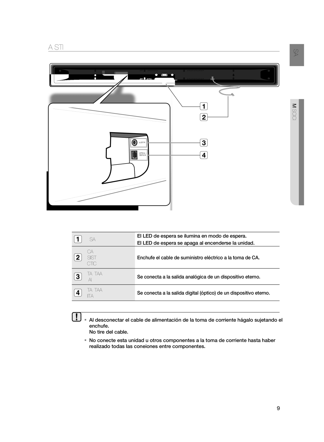 Samsung HT-WS1R/XET, HT-WS1R/XEF, HT-SB1G/XEF, HT-WS1G/XET, HT-SB1R/XET, HT-SB1G/XET manual Panel POSTEriOr 