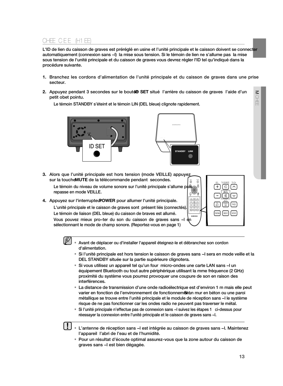 Samsung HT-SB1R/XEF, HT-WS1R/XEF, HT-WS1G/XEF, HT-SB1G/XEF manual Branchements 