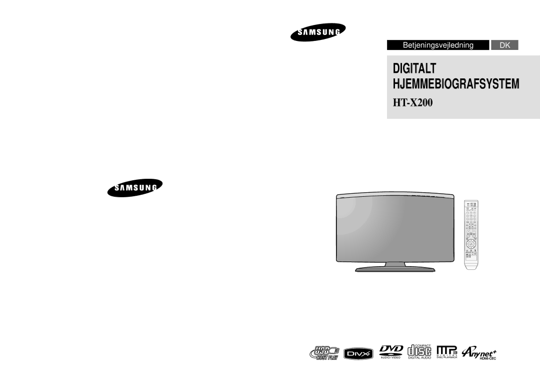 Samsung HT-X200R/XEE manual Digitalt Hjemmekino System 