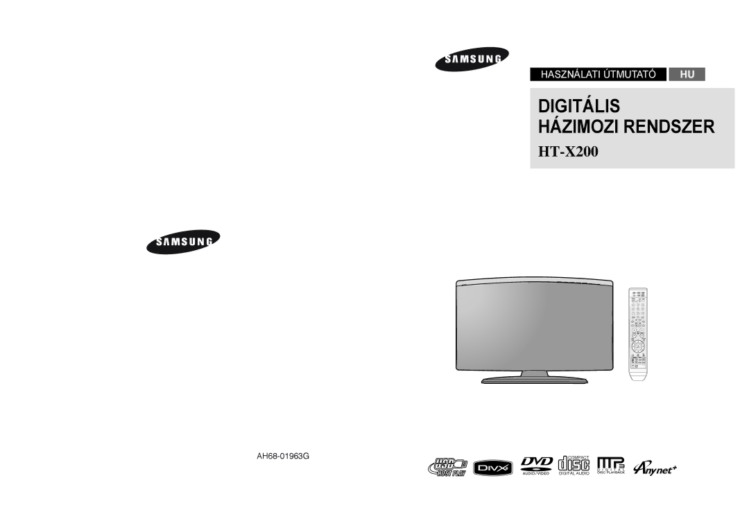 Samsung HT-X200R/XET, HT-X200R/XEF, HT-X200R/XEO manual Digitális Házimozi Rendszer 