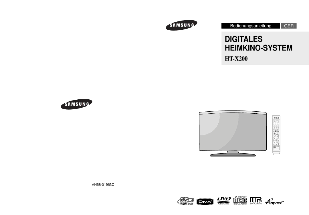 Samsung HT-X200R/XEF, HT-X200T/ADL manual Digitales HEIMKINO-SYSTEM 