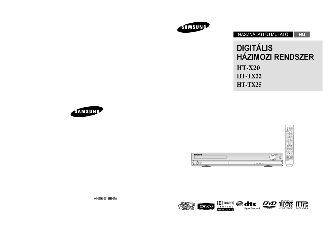 Samsung HT-X20R/XEF, HT-TX22R/XEF manual Digitales HEIMKINO-SYSTEM 