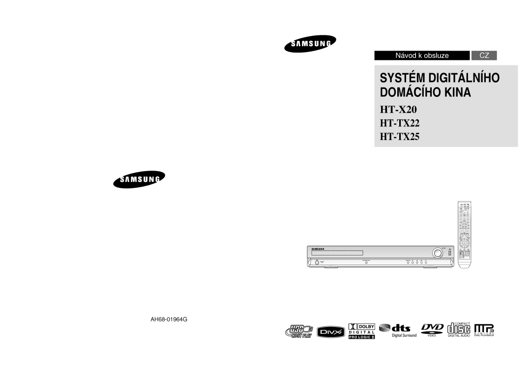 Samsung HT-X20R/XEO manual Systém Digitálního Domácího Kina 