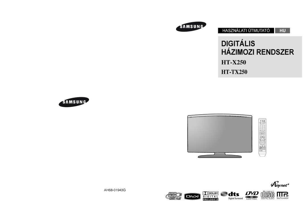 Samsung HT-TX250R/XEF, HT-X250R/XET, HT-X250R/XEF, HT-X250R/XEO, HT-TX250R/XEO manual Digitális Házimozi Rendszer 