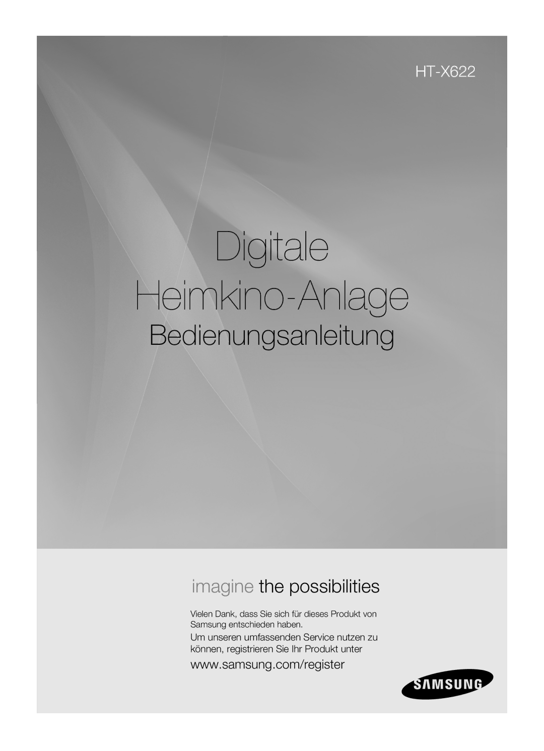 Samsung HT-X622T/XEF manual Digitale Heimkino-Anlage 